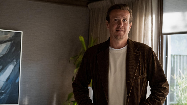 Jason Segel as Jimmy Laird looks sad in Shrinking