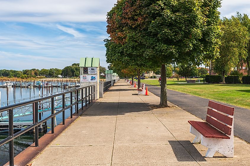 The Dunkirk City Pier in Dunkirk, New York. 