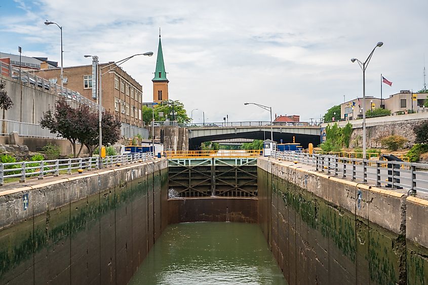 The Lockport Locks in Lockport, New York.
