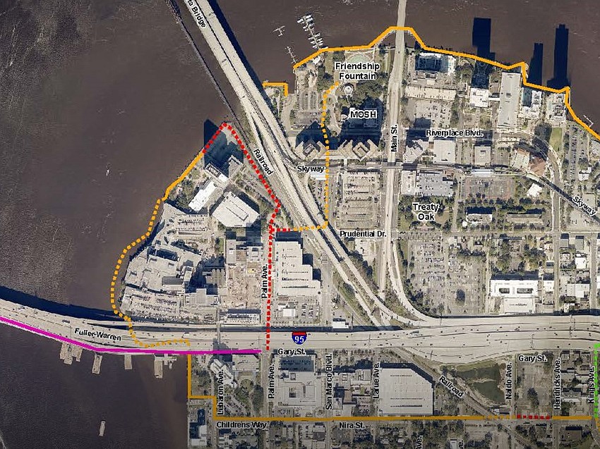 The Southbank Riverwalk extension would connect Baptist Medical Center to the Fuller Warren Bridge Shared Use Path.