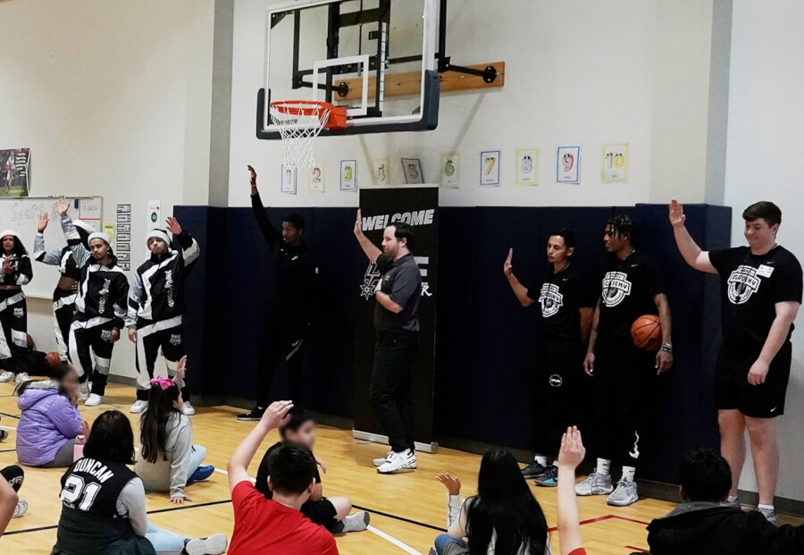 Spurs and UT Health San Antonio bring health lessons and joy to PE class