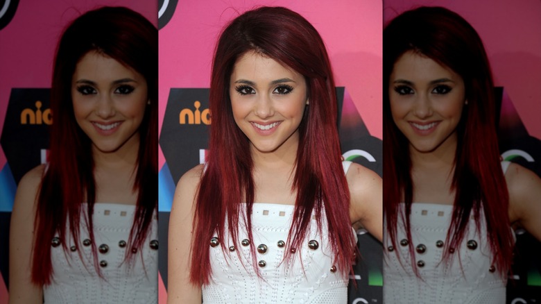 Ariana Grande appearing at the Kids' Choice Awards in 2010