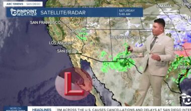 San Diego dodges historic winter storm while mountains see light drizzle chance