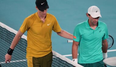 Sinner overcomes cramps, heat to continue Australian Open title defense. Djokovic gets 400th win