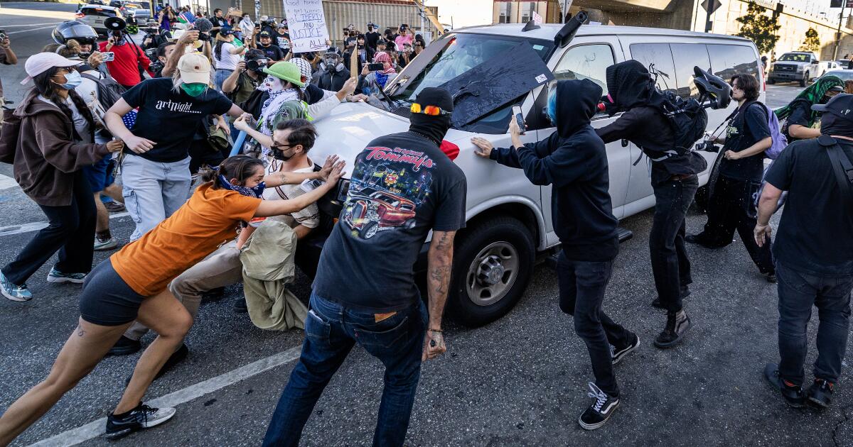 Photos: Anti-ICE protests gets heated on 'National Shutdown' day