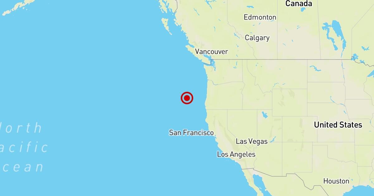 Magnitude 6.0 earthquake recorded off Oregon