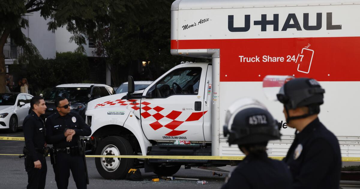 U-Haul truck drives into crowd at Westwood rally against Iran rulers