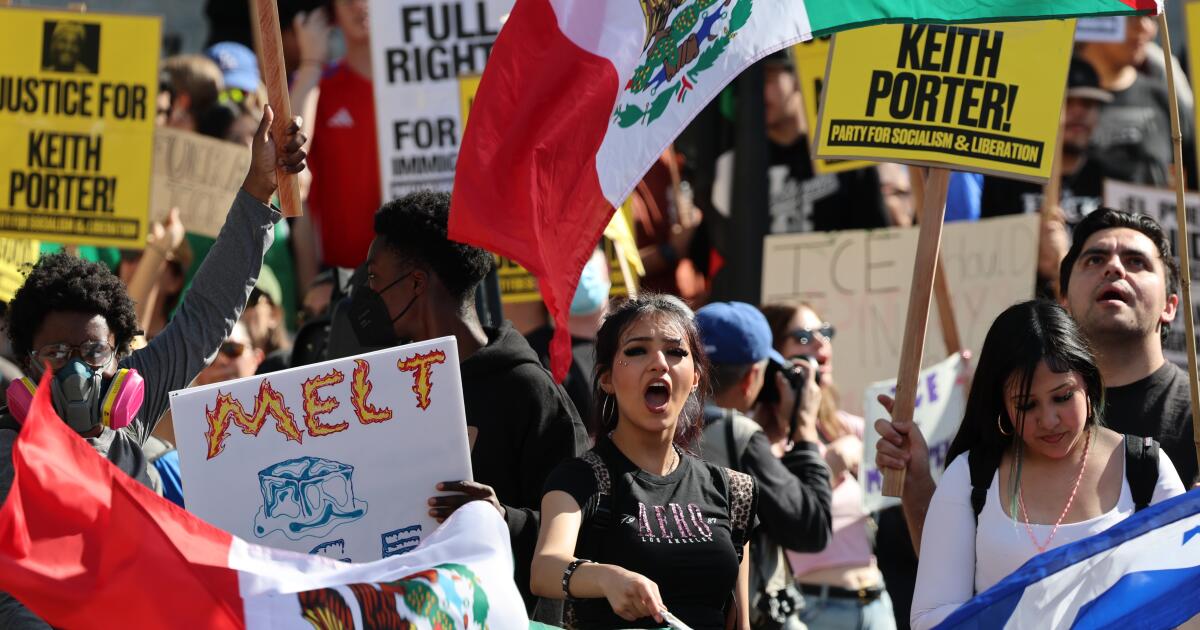 'National Shutdown' brings protests to L.A., across the nation calling for the end of ICE violence