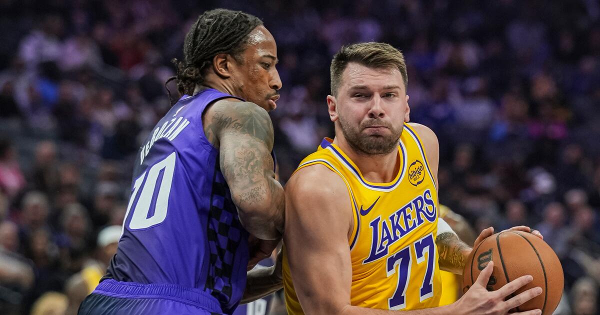 Luka Doncic scores 42, but is hampered by injury in Lakers' loss