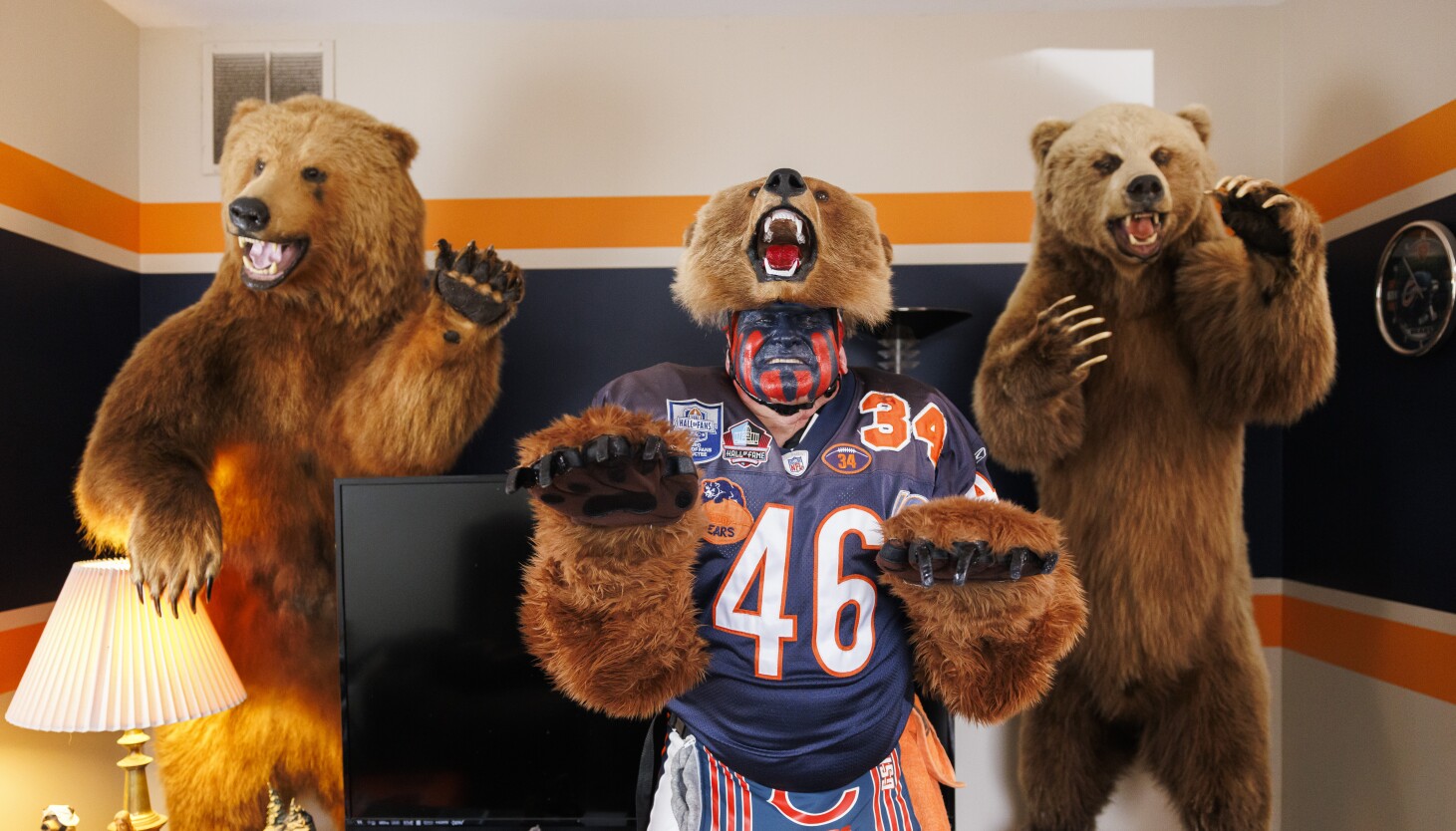 How a mild-mannered suburban Chicago delivery driver transforms into a well-known Bears superfan