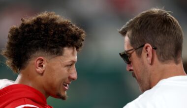 Aaron Rodgers can surpass Patrick Mahomes for the second-most playoff TD passes ever