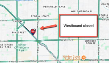 A portion of US 60/Grand Avenue in the West Valley was closed after a collision Thursday morning. (...