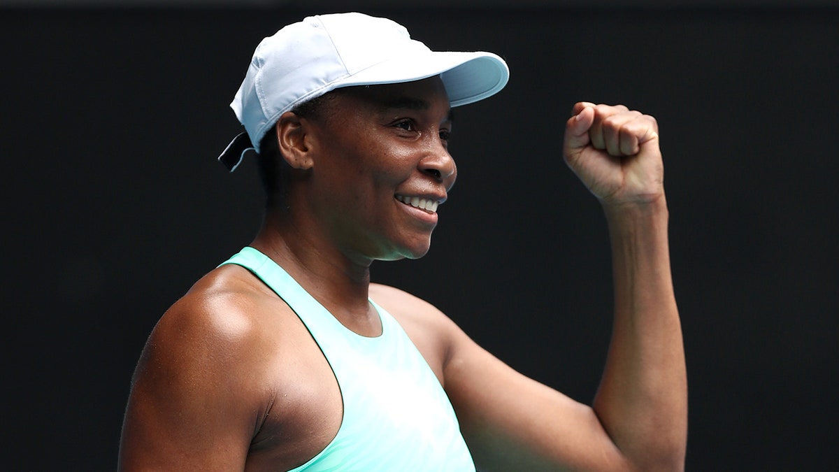 Venus Williams celebrates