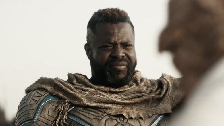 Winston Duke as M'Baku meeting Ben Grimm in Avengers: Doomsday