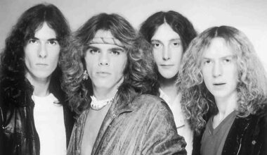 Diamond Head posing for a photograph in the early 1980s