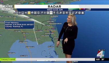 Rain to follow frosty morning, forecasts News4JAX’s Katie Garner