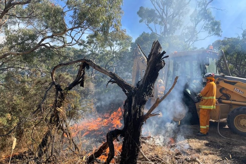 The CFS at the Deep Creek fireground.