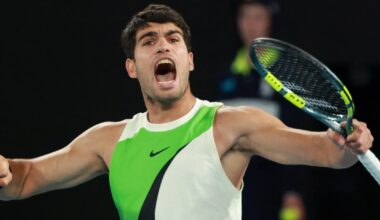 Carlos Alcaraz beats Novak Djokovic to become the youngest man to complete a career Grand Slam
