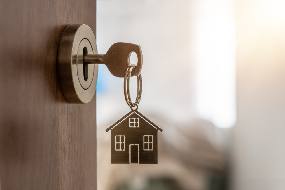 key in door