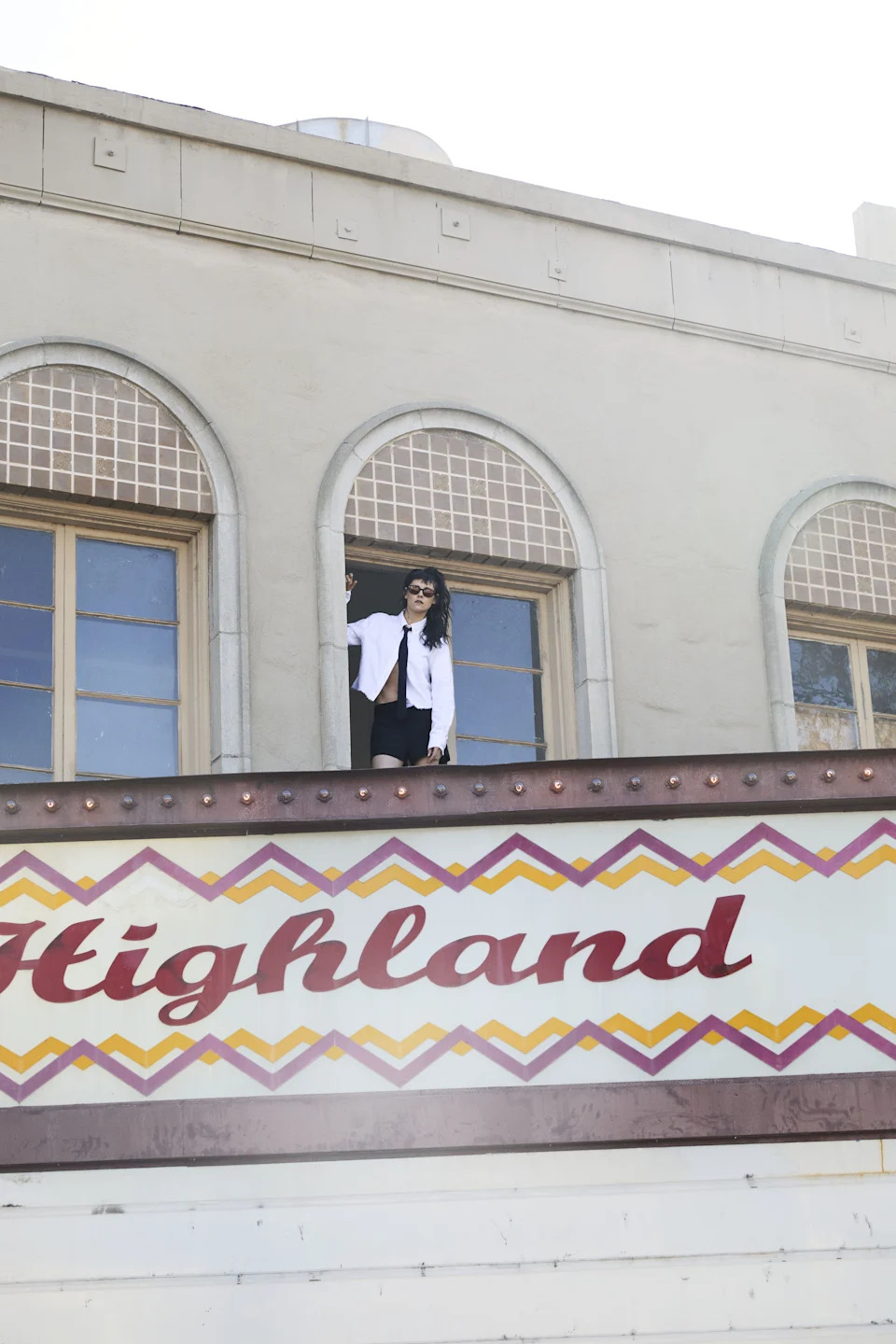 Kristen Stewart at the old-school Highland Theatre, which she is in the process of resurrecting.