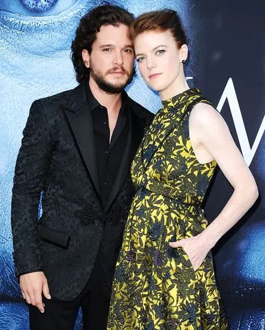 Kit Harington and actress Rose Leslie in 2017 Jason LaVeris/FilmMagic