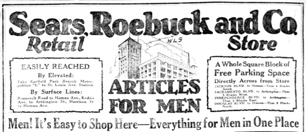 According to an advertisement in the Feb. 1, 1925, edition of the Tribune, the first Sears Roebuck and Co. store at Homan Avenue and Arthington Street offered deals of great value. "Never has any store in Chicago, or elsewhere, for that matter, been able to offer the savings Sears, Roebuck and Co. do!" (Chicago Tribune)