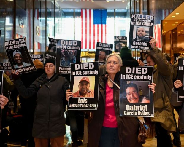 The protesters were peaceful and left Trump Tower, as planned, after an hour and a half. (Gabrielle Holterman)