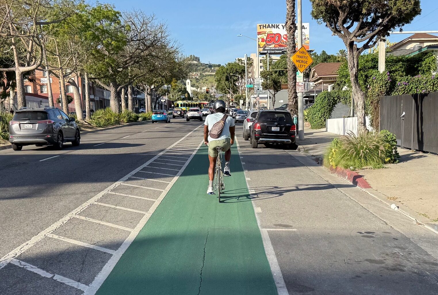 Eyes on the Street: WeHo Paints All of its Bike Lanes Green