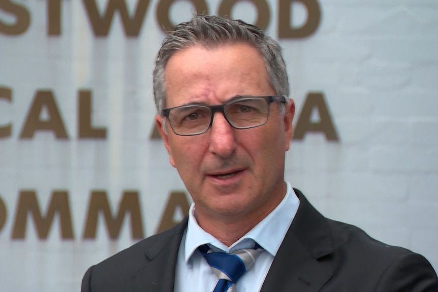 Andrew Marks from nsw police talks to the media after a kidnapping of an 85 year old man