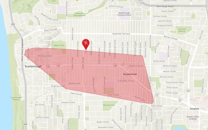 The outage zone includes Doubleview Primary School, Deanmore Primary School, Scarborough Primary School and St John’s School.