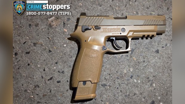 Police released an image of what they described as an imitation gun they said a man used in a confrontation with police in Greenwich Village. The person was shot and killed by cops. (NYPD)