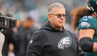 Philadelphia Eagles offensive line coach Jeff Stoutland announces exit