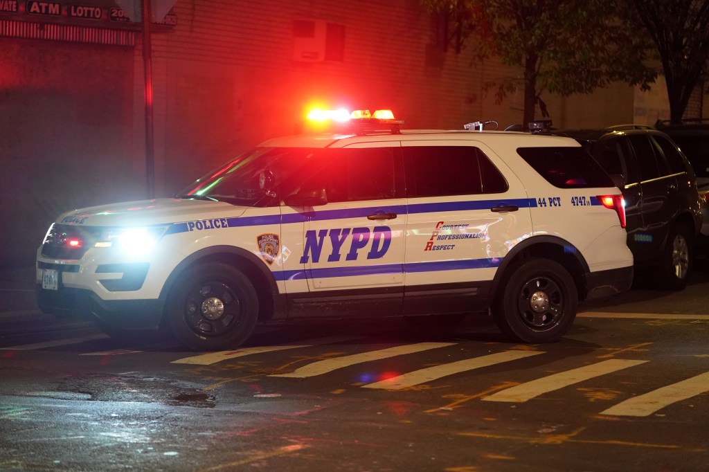 A general view of an NYPD SUV in the Bronx, NY on November 20, 2019.