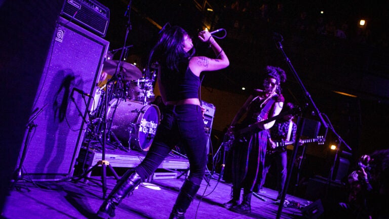 Febuary perform at the Something in the Way festival Saturday at Roadrunner.