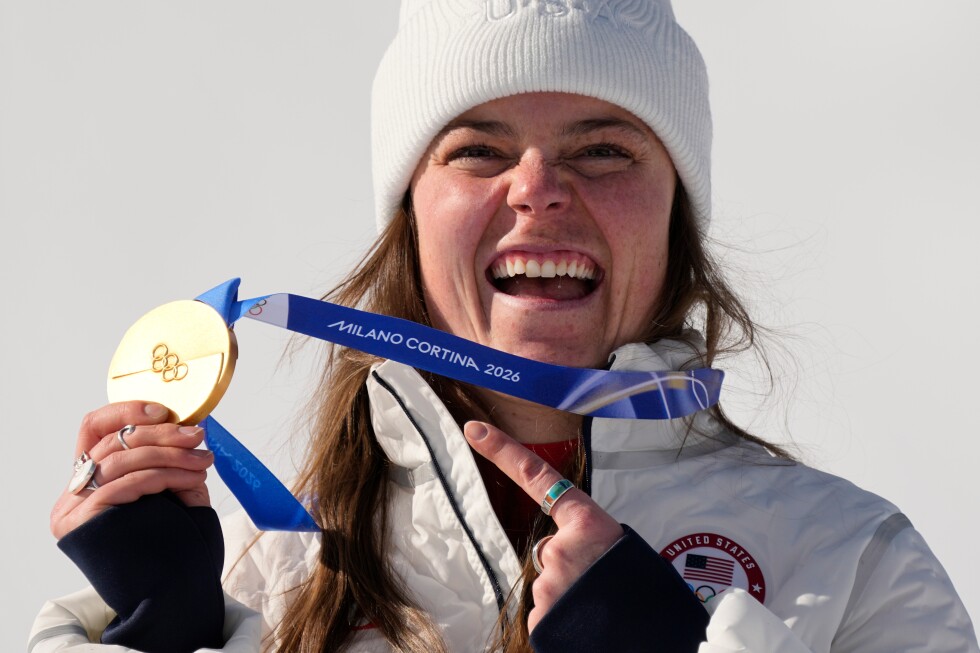 American Breezy Johnson wins Olympic downhill gold on day marred by Vonn's crash