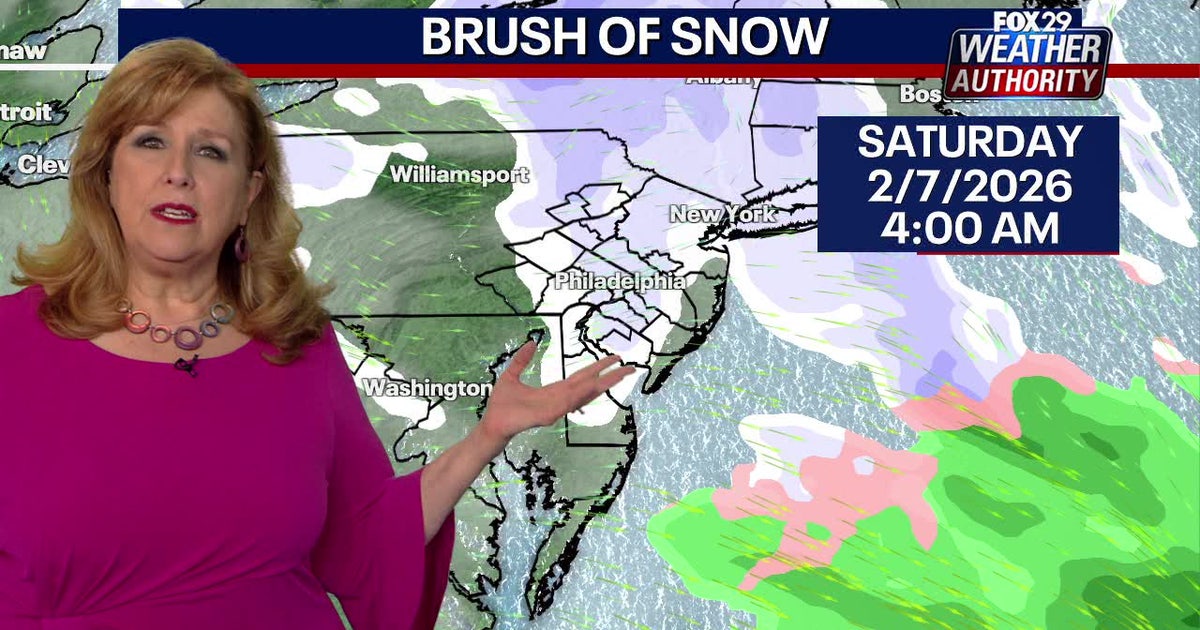 Philadelphia weather: 2 rounds of snow flurries, minor accumulation expected
