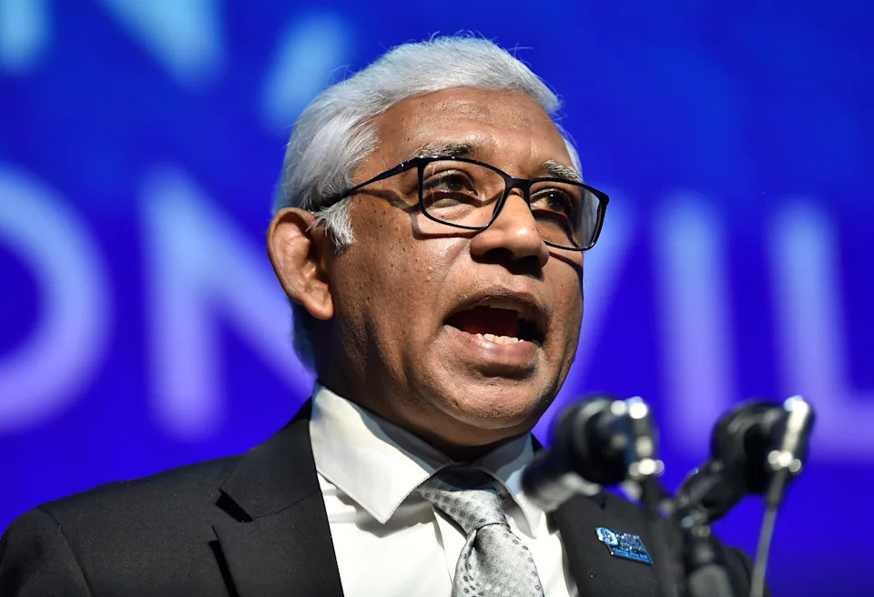Parvez Ahmed, the city of Jacksonville's chief of diversity and Inclusion, introduces Jacksonville Mayor Donna Deegan during  37th annual Martin Luther King, Jr. Breakfast  January 12, 2024. Deegan later changed his title to chief of analytics.