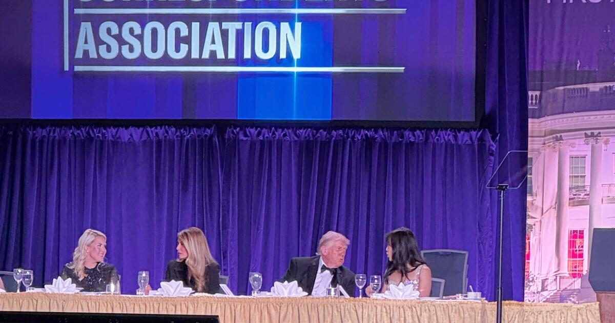 Trump rushed off stage at White House Correspondents' Assn. dinner; reports of gunshots