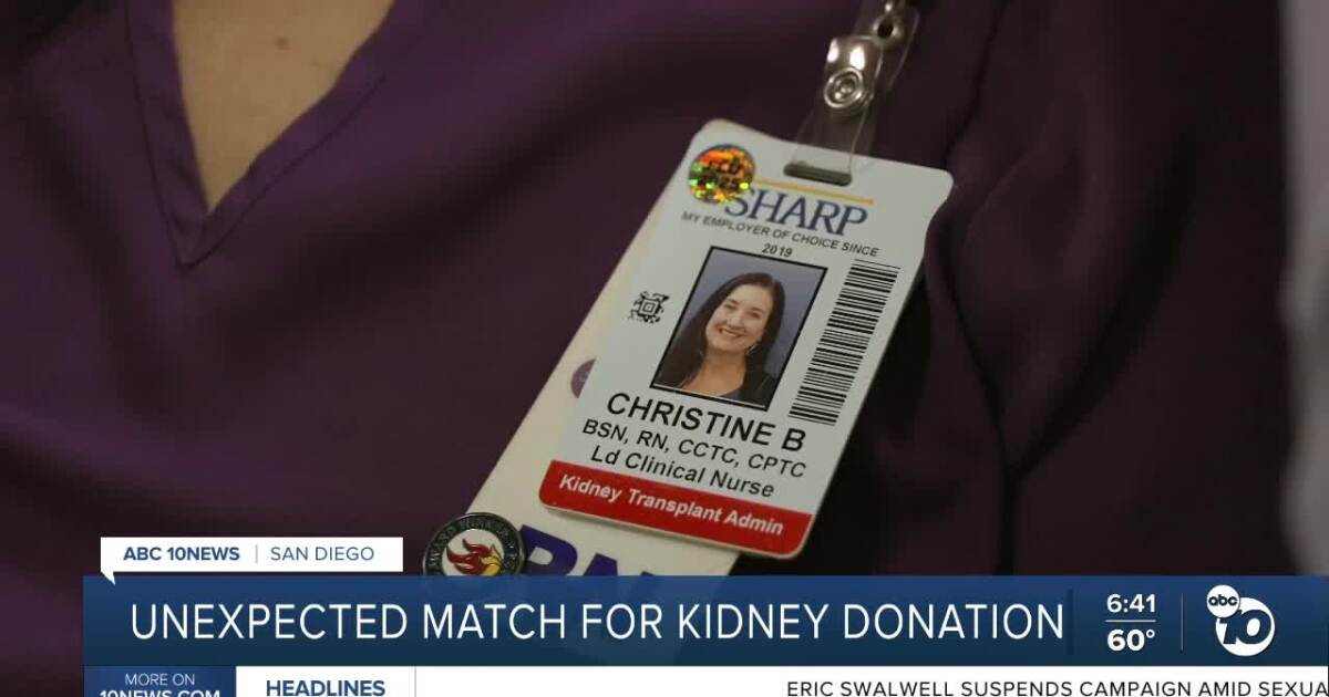 San Diego hospital worker gets a life-saving kidney transplant from a coworker