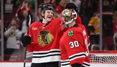 Blackhawks end season with feel-good comeback win over Sharks