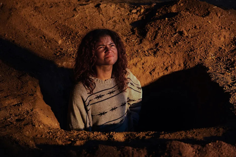 Rue Bennett (Zendaya) was asked to dig a hole up to her neck on the May 10 episode of HBO's "Euphoria."