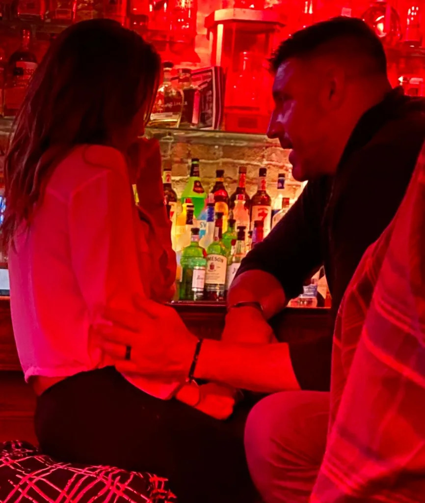 Images released by Page Six show Vrabel and Russini appearing to kiss at a Tribeca tavern in Manhattan in March 2020. © Page Six