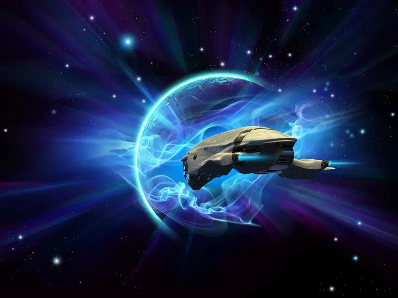 According to Dr. Clough, looking forward would show objects shifted toward blue, while backward views would turn red—effects of warped light wavelengths. (CREDIT: Shutterstock)