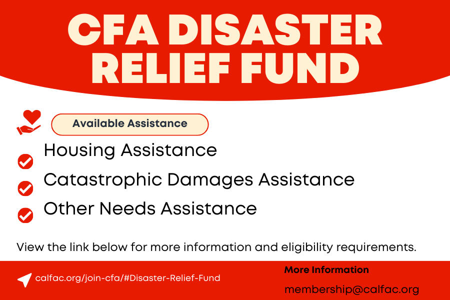 Image with text on disaster relief fund
