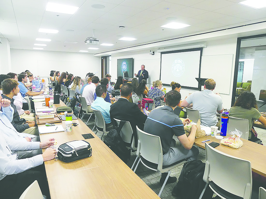 The first class for first-year students at Jacksonville University College of Law’s Downtown campus at 121 W. Forsyth St. was Aug. 12, 2024. The first class for first-year students at Jacksonville University College of Law’s Downtown campus at 121 W. Forsyth St. was Aug. 12, 2024.