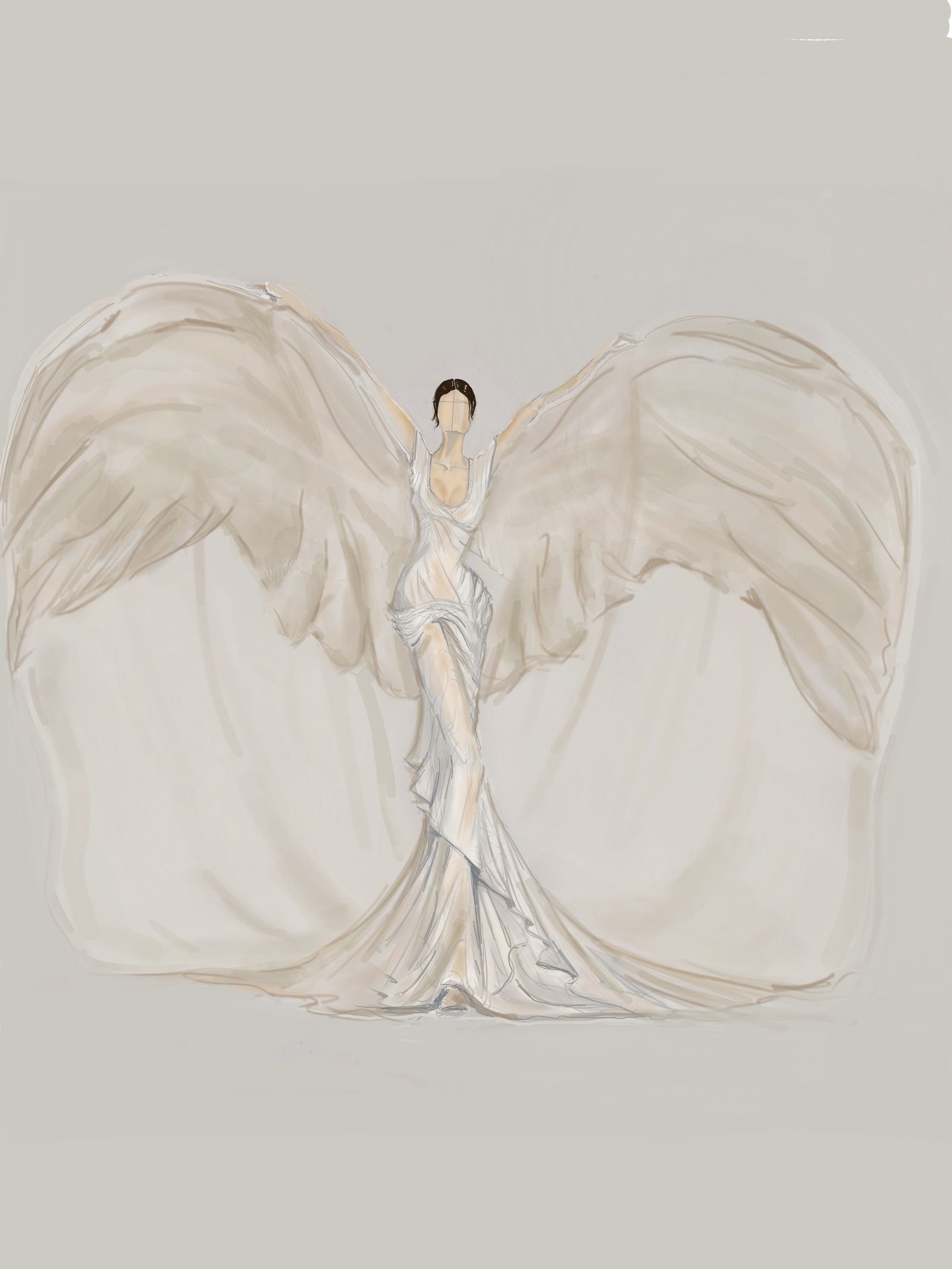 Image may contain Angel Adult Person and Wedding