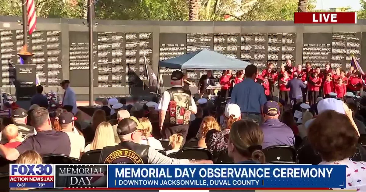 Jacksonville adds 4 names to Veterans Memorial Wall on Memorial Day – Action News Jax