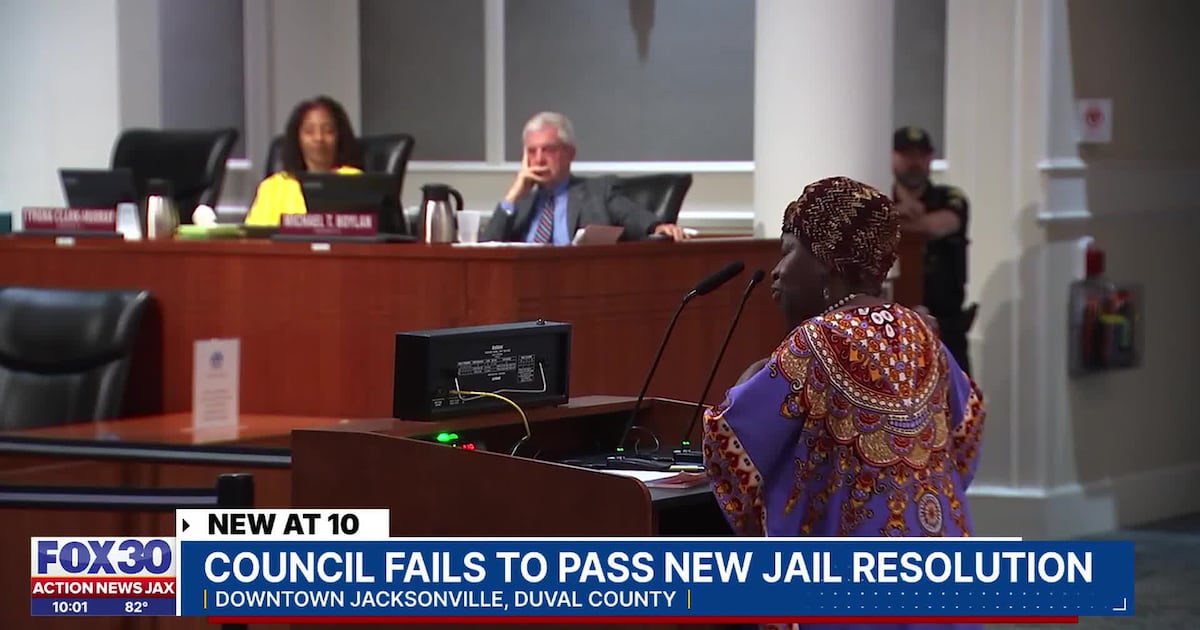 Council rejects resolution that opposes new Duval jail in red-line, historically Black communities – 104.5 WOKV