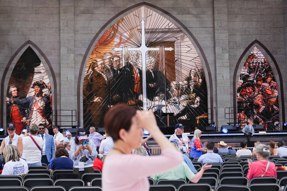 Thousands gathered in Washington for an America-themed prayer rally
