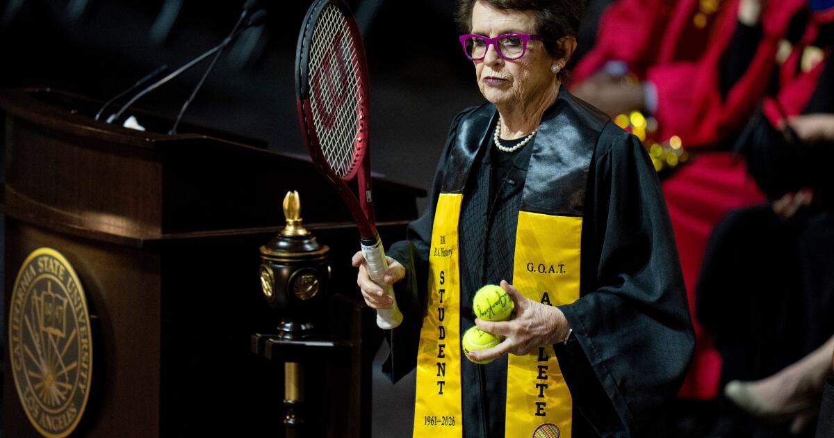 Billie Jean King graduates from college 65 years after enrolling